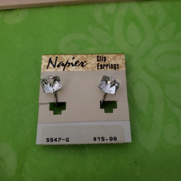 Napier Jewelry - 2 For $20 Vintage  Napier Crystal Earrings